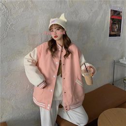 Women's Hoodies Anbenser Korean Style Women Cool Sweatshirt Woman Spring Autumn Oversized Zip Up Tops Casual Baseball Jacket Outwear