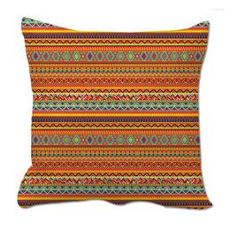 Pillow Bohemia Soft Linen Pillowcase Customised Stripes Printed Decorative With Filling Home Decor