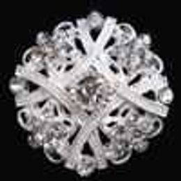 Exquisite Flower Silver Brooch Clear Crystal Diamante Rhinestone Flower Pin Brooch Wedding Bridal Bouquet Brooch Lady Corsage Breastpin B635