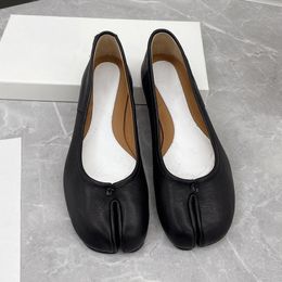 GAI GAI GAI Dress Genuine Leather Loafers Split Toe High Quality Summer Woman Casual Ballet Flat Walking Shoes for Women 230830