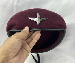 Berets Parachute Regiment Red Devils WWII UK Army British Silver Badge Maroon Beret Hat Military CAP 230829