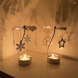 Candle Holders Rotating Holder Home Decoration Modern Metal Decor For Table Candeliere On The Middle Of Candles