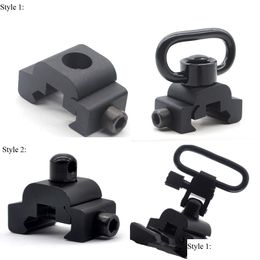 Others Tactical Accessories 2 Kinds 20Mm Picatinny Mount Adapter With 1.25 Inch Qd Sling Swivel Set Black Strap Buckle Quick Release B Dhga1