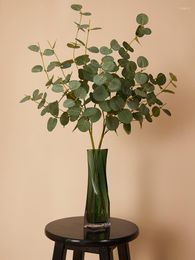 Decorative Flowers 2pcs 70cm Fake Plants Silk Eucalyptus Leaves Branch For Home Garden Wedding DIY Deocration Artificial