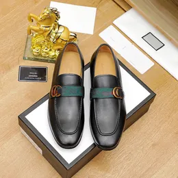 Homens vestido sapatos designer social com terno de couro luxo elegante deslizamento em genuíno resistente ao desgaste estilo minimalista negócios zapato