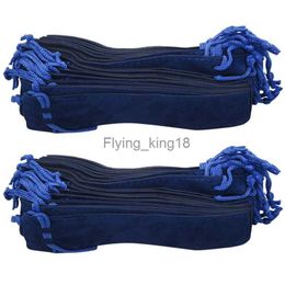 Pencil Bags 100 Pcs Blue Velvet Pen Pouch Sleeve Holder Single Pen Bag Case Pencil Bag HKD230831