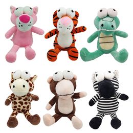 Hot selling cute cute lion plush toy big -eye forest animal doll doll machine deer pattern horseshuma elephant crocodile plush doll Free UPS