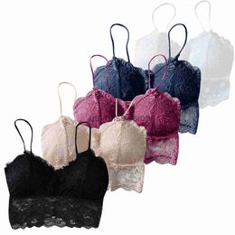 Other Health Beauty Items Fashion Sexy Lace Women Ladies Strap Bras Tops Tube Chest Wrap Bandeau Underwear Female Seamless Bralette Black White x0831