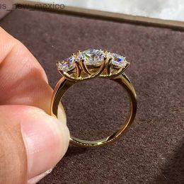 Band Rings Charm White Stone Ring Simple Fashion Crystal Round Ring Vintage Gold Colour Wedding Rings For Women Luxury Bridal Jewellery R230831