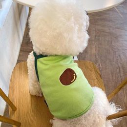 Dog Apparel Shirts Summer Clothes Camisole Cool Soft Breathable Stretchable Pet Apparels Embroidered Fruits