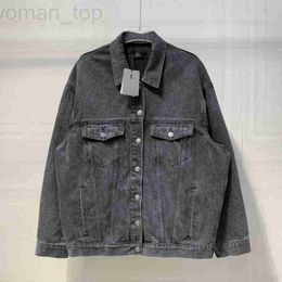 Mens Jackets Designer High Quality Spring and Autumn New Denim Coat Cardigan Letter Hot Diamond Loose European casual upper garment