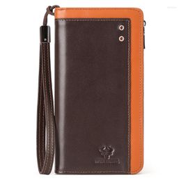 Wallets Stylish And Practical Men's Blocking Long Wallet With Multiple Compartments Business Purse For Men 517D