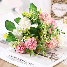Decorative Flowers Boutique Artificial Bouquet Modern Vases Accessories Country Wedding Decoration Room Decors For Christmas