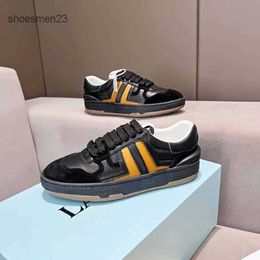 Board Designer Shoes Sneaker Sports Casual Langfan 23 Fashion Lanviin Genuine Sports Leather Color Matching Couple Flat Bottom Men Women 748b