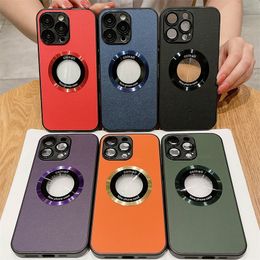 Magnetic Suction iPhones14 Case: Stylish Pattern with 13 Pro PU Leather Texture, Designed for iPhones 11 with 12 New Magnifying Glass Function