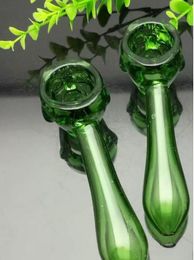 New green ghost glass pipe Glass bongs Oil Burner Glass Water Pipes Oil Rigs Smokin