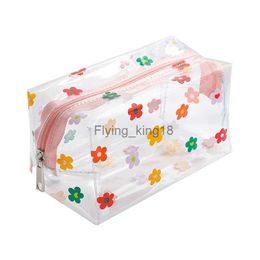 Pencil Bags Transparent Pencil Case Large Capacity Grid Portable Pencil Bag Simple Storage Pencil Box Office School Supplies Stationery Box HKD230831