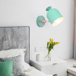Wall Lamp HAWBERRY LED Modern Minimalist Interior Lighting Home Pink Little Cute Round Style Girl Bedroom Bedside Study