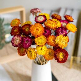 Decorative Flowers Natural Daisy Dried Bouquets Artificial Sunflowers Dry Flower Arrangements Wedding Farmhouse Table Decor Home Decoration