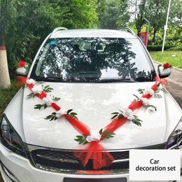 Decorative Flowers Simulation Wedding Car Front Artificial Bridal Decor For Ceremony