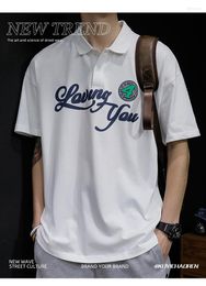 Men's T Shirts M6168 Polo Shirt 2023 Short-sleeved T-shirt Loose Large Size High-end Lapel