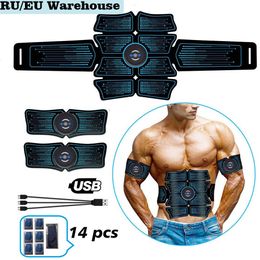 Other Massage Items EMS Abdominal Muscle Stimulator Trainer USB Connect Abs Fitness Equipment Training Gear Muscles Electrostimulator Toner Massager 230831