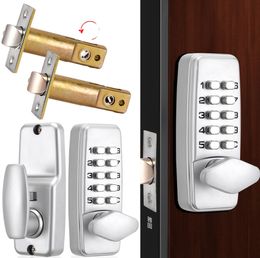 Key Lock Metal Mechanical Code Sturdy Waterproof Door Antirust Interchangeable Handle Easy Installation for Home Apartment 230830