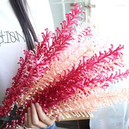 Decorative Flowers 2pcs 8Colors 79cm PE Bracken Grass Artificial Flower Green Plant DIY Wedding Decoration Bouqu