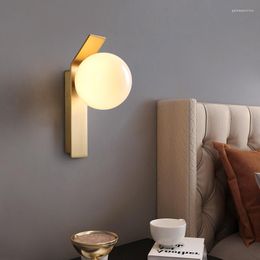 Wall Lamp Modern White Glass Lights Gold Metal G9 Bulb Luxury Indoor For Bedroom Living Room Restaurant Aisle Stairs