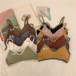 Other Health Beauty Items Underwear Wireless Girl Tube Top Korean Style Seamless Contrast Color Inner Wear Chest Wrap Thin Sports Bra Strap Chest x0831