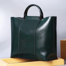 Evening Bags High Quality Genuine Leather Ladies Bucket Women Bag Shoulder Solid Big Messenger Luxury Large Capacity Tote