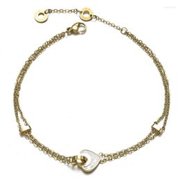 Anklets Moon Anklet For Women Adjustable Gold Color Double Layered Foot Ankle Bracelet Girls Beach Party Jewelry