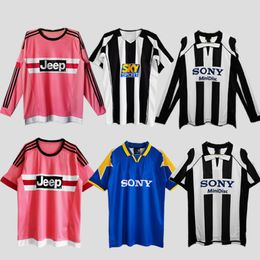 1997 Juventuss Long Sleeve Soccer Jersey 1995 2004 Retro Soccer Jerseys Home Away Football Shirts