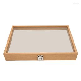 Jewellery Pouches Pin Display Case Clear Dustproof Medal Shadow Box For Brooches