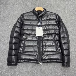 D Pocket Design Mens Down Jacket Arm Badge Stand Collar puffer jacket Winter Fashion warm coat Asian Size M--3XL314M