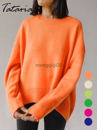 Women's Sweaters Basic Oversize Sweaters for Women Autumn Rose Red Knitted Pullover Top Candy Colours Winter Warm Soft O Neck Women's Baggy Jumper HKD230831