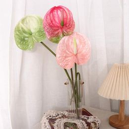 Decorative Flowers Faux Bouquet Fake Plants Bonsai Party Supplies Table Arrangement Artificial Home Decor Anthurium