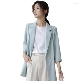 Women's Suits Summer Small Suit Jacket Female Han Edition Niche Designs British Wind Cultivate One's Morality Show Thin Leisure