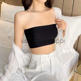 Other Health Beauty Items One Piece Sexy Tube Tops Women Strapless Push Up Bra Lingerie Ice Silk Thin Seamless Word Sling Black White Bralette Top x0831