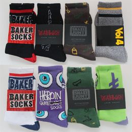 Whole-5pais10pieces Fashion Jasper Baker Harajuku summer Style Thick Terry Sport Socks Skateboard Cotton men's socks318J