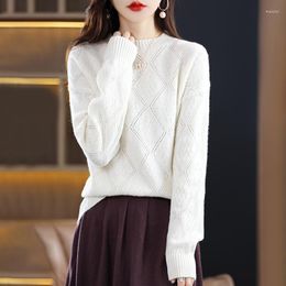 Women's Sweaters Pure Wool Cashmere Sweater 2023 Autumn And Winter O-neck Pullover Casual Knitted Top Korean Fashion