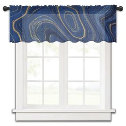 Curtain Marble Abstract Tulle Kitchen Small Window Valance Sheer Short Bedroom Living Room Home Decor Voile Drapes