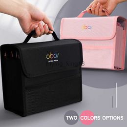 Pencil Bags 200/150/120/72/48 Black/Pink Holes Colours Pencil CaseStorage School Supplies Art Pencil Pouch Canvas Pen Storage Stationery HKD230831