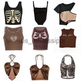 Other Health Beauty Items Y2k Sexy Tank Camis Backless Crop Top Summer Vintage Harajuku Strappy Aesthetic Fairy Streetwear Women's Sling Base Vest Top New x0831