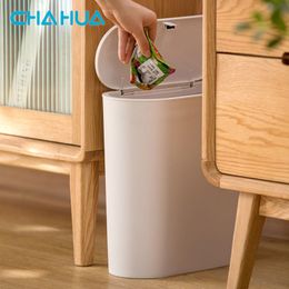 Waste Bins CHAHUA 108L Slit Press Type Trash Can Garbage With Lid Household For Kitchen Living Room Bathroom Office Toilet 230830