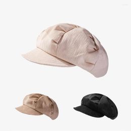 Berets Women Octagonal Hat Autumn Winter Sboy Cap Cloud Shape Solid Color Vintage Korean Beret Female Casual