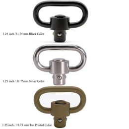 Others Tactical Accessories 3 Colors 1.25 Quick Deteach Release Sling Swivel Strap Buckle Push Button Loop Ring Black/Siean Drop Deliv Dhqoz