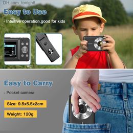 Camcorders New 1080P Digital Camera for Kids Video with 32GB SD Card 16X Zoom Compact Point and Shoot Students Q230831