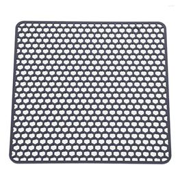 Table Mats Silicone Sink Protector Dish Drying Mat Counter For Kitchen Utensils And Dishes(Gray)