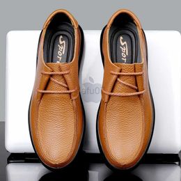 Dress Shoes Men First Layer Cowhide Fashion Casual Shoes Male Genuine Leather Outdoor Loafer Moccasins Breathable Comfy Leisure Driving Shoe L0831